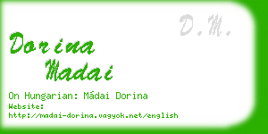 dorina madai business card