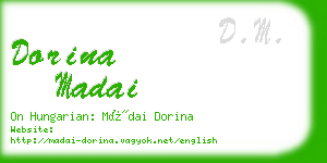 dorina madai business card